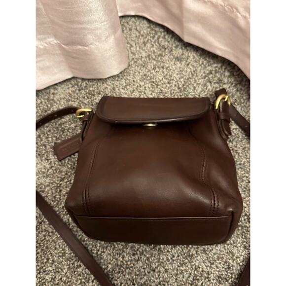 Vintage Coach 9929 Convertible Crossbody Shoulder Bag Brown Glove-Tanned Leather - Picture 4 of 15